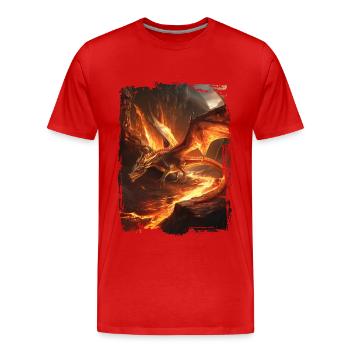 Cerf-volant - T-shirt bio Premium Homme - rouge - Devant - Damien (186cm)
