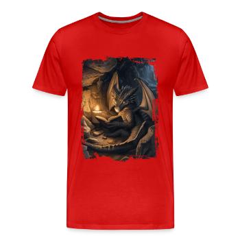 Kite - Men's Premium Organic T-Shirt - red - Front - Damien (186cm)