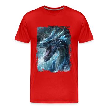 Kite - Men's Premium Organic T-Shirt - red - Front - Damien (186cm)