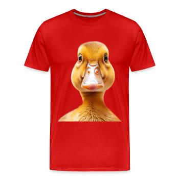 Canard - T-shirt bio Premium Homme - rouge - Devant - Damien (186cm)
