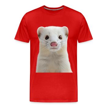 Ermine - Men's Premium Organic T-Shirt - red - Front - Damien (186cm)