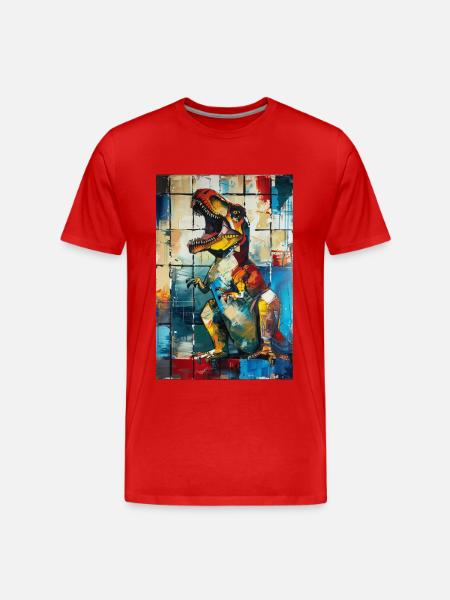 T-Rex - T-shirt bio Premium Homme - rouge