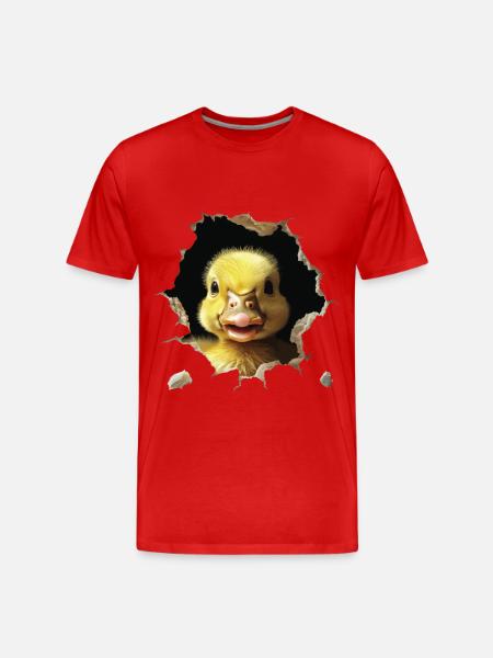 Duck - Men's Premium Organic T-Shirt - red