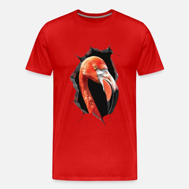 Flamingo - Männer Premium Bio T-Shirt - Rot