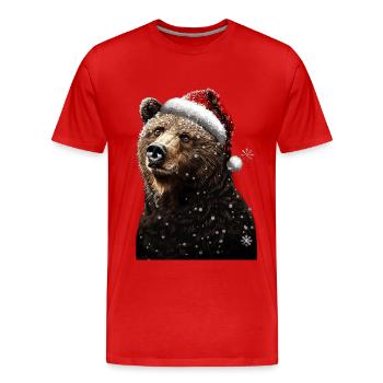 Porter - T-shirt bio Premium Homme - rouge - Devant - Damien (186cm)