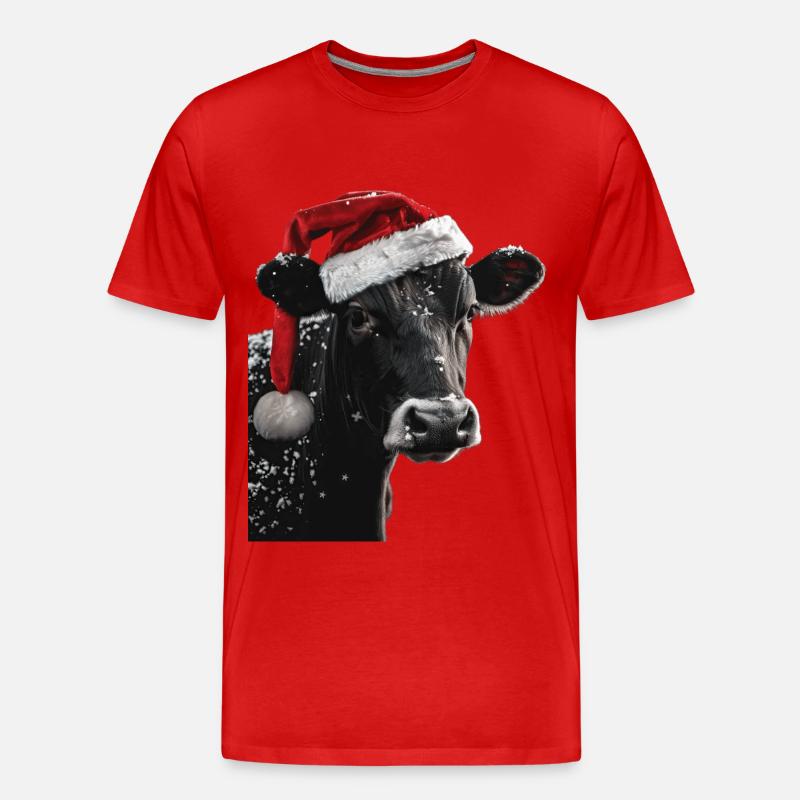 Kuh - Männer Premium Bio T-Shirt - Rot