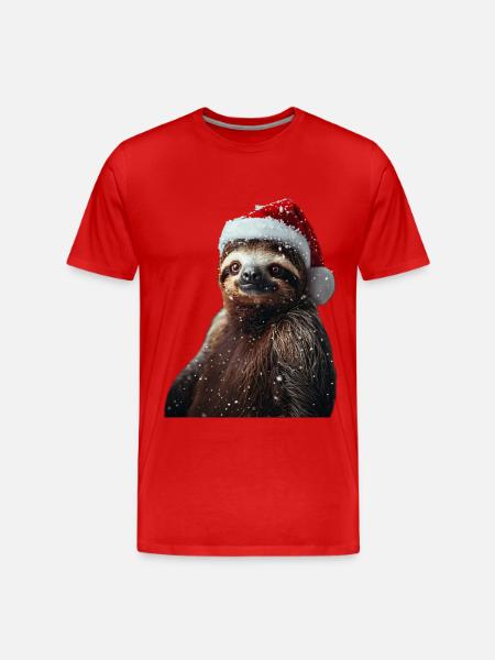Sloth - Men's Premium Organic T-Shirt - red