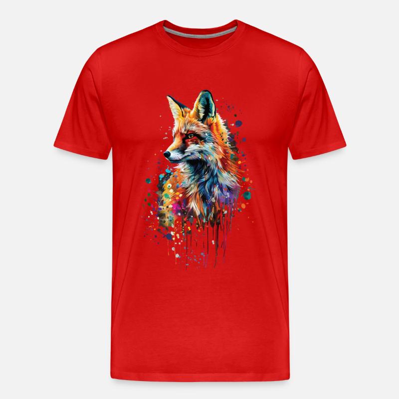 Fuchs - Männer Premium Bio T-Shirt - Rot