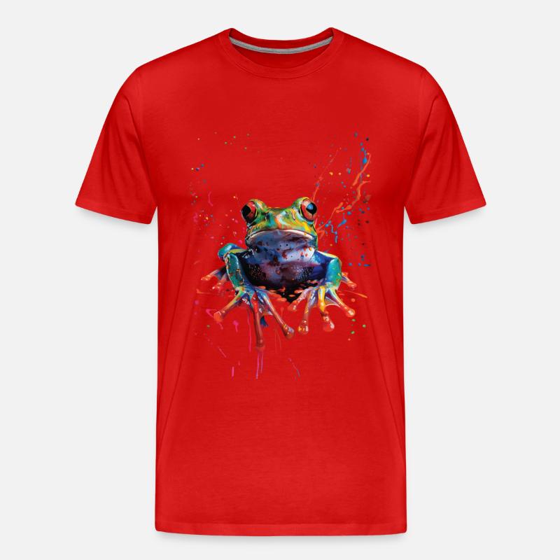 Frosch - Männer Premium Bio T-Shirt - Rot