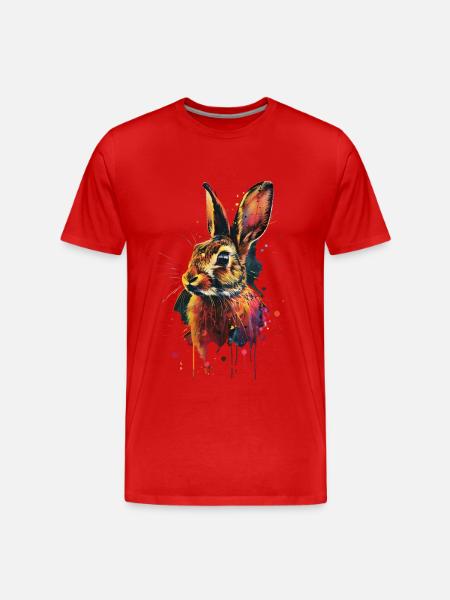 Rabbit - Men's Premium Organic T-Shirt - red