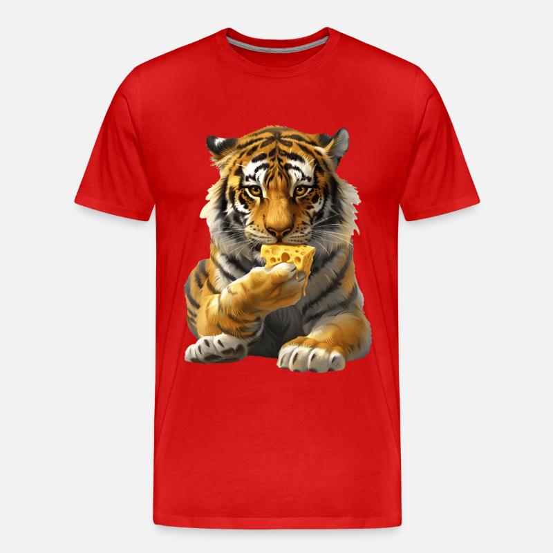 Tiger - Männer Premium Bio T-Shirt - Rot