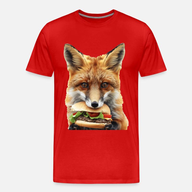 Fuchs - Männer Premium Bio T-Shirt - Rot