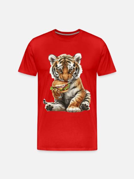 Tiger - Men's Premium Organic T-Shirt - red