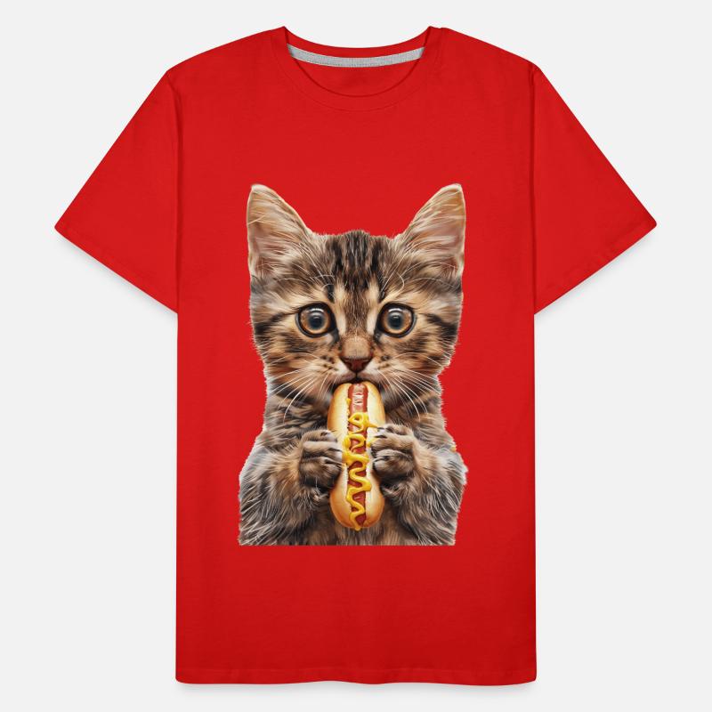 Katze Männer Premium Bio T-Shirt