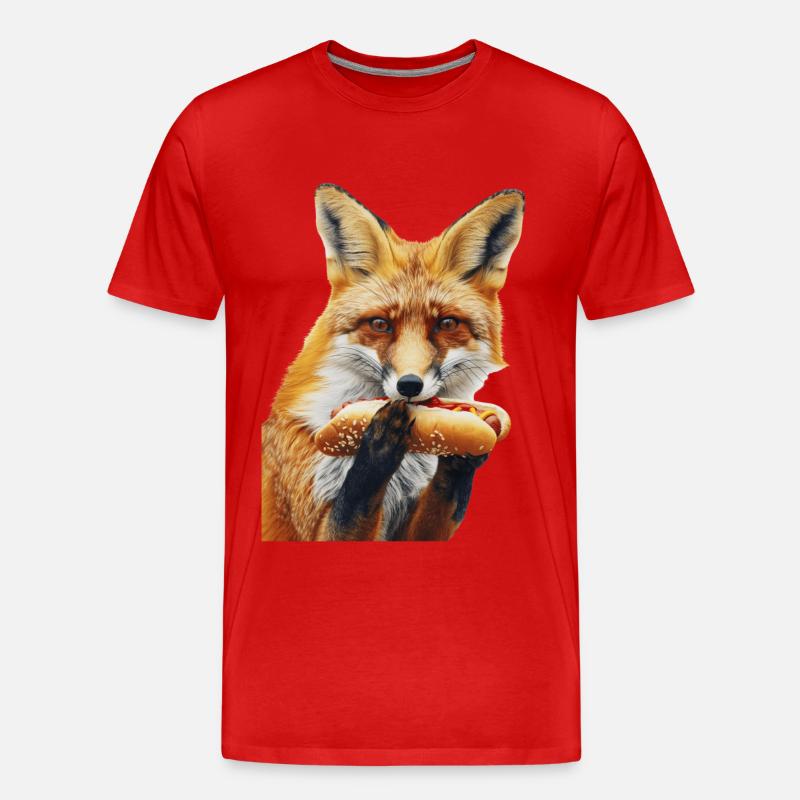 Fuchs - Männer Premium Bio T-Shirt - Rot