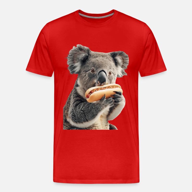 Koala - Männer Premium Bio T-Shirt - Rot