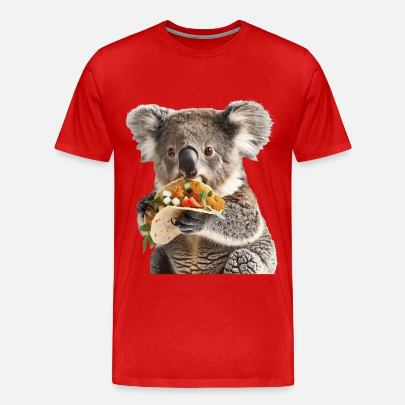Koala - Männer Premium Bio T-Shirt - Rot