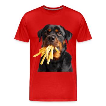Rottweiler - Männer Premium Bio T-Shirt - Rot - Vorne - Damien (186cm)