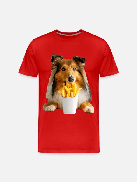 Shetland Sheepdog - Men's Premium Organic T-Shirt - red