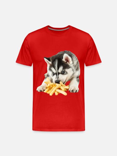Siberian Husky - Men's Premium Organic T-Shirt - red