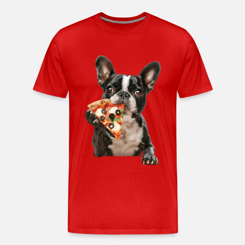 Boston Terrier - Männer Premium Bio T-Shirt - Rot
