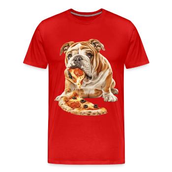 Bulldogge - Männer Premium Bio T-Shirt - Rot - Vorne - Damien (186cm)