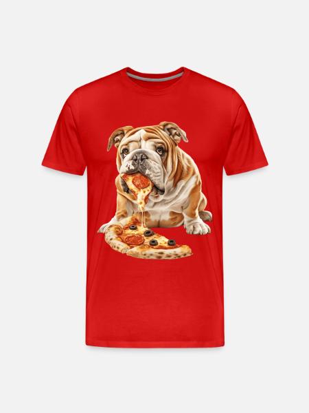 Bulldog - Men's Premium Organic T-Shirt - red