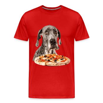 Dogue allemand - T-shirt bio Premium Homme - rouge - Devant - Damien (186cm)