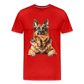 Berger allemand - T-shirt bio Premium Homme - rouge - Devant - Damien (186cm)