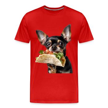 Chihuahua - T-shirt bio Premium Homme - rouge - Devant - Damien (186cm)