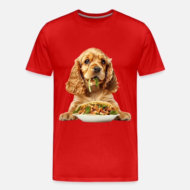 Cocker Spaniel - Männer Premium Bio T-Shirt - Rot