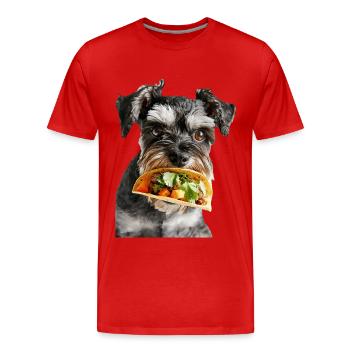 Schnauzer nain - T-shirt bio Premium Homme - rouge - Devant - Damien (186cm)