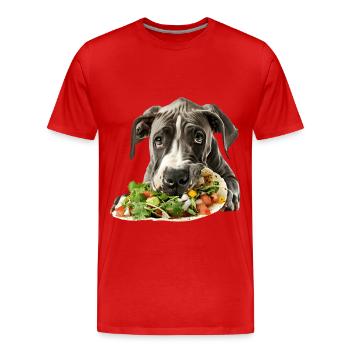 Great Dane - Männer Premium Bio T-Shirt - Rot - Vorne - Damien (186cm)