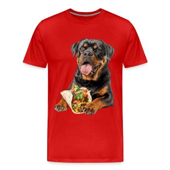 Rottweiler - T-shirt bio Premium Homme - rouge - Devant - Damien (186cm)
