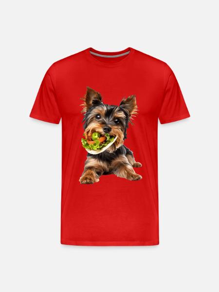 Yorkshire Terrier - Men's Premium Organic T-Shirt - red