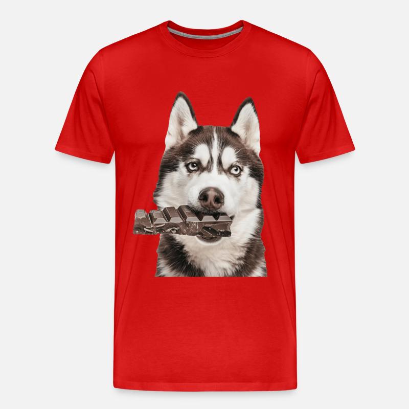 Sibirischer Husky - Männer Premium Bio T-Shirt - Rot