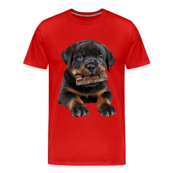 Rottweiler - Männer Premium Bio T-Shirt - Rot - Vorne - Damien (186cm)