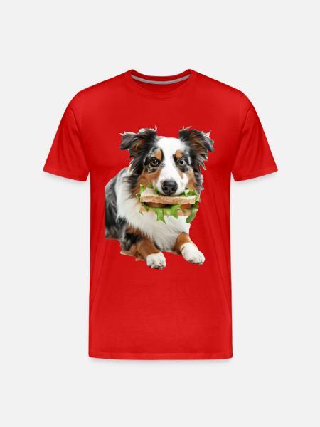 Australian Shepherd - Men's Premium Organic T-Shirt - red