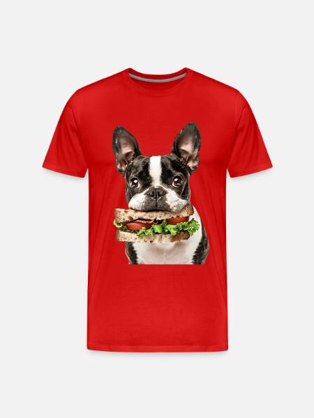 Boston Terrier - Men's Premium Organic T-Shirt - red