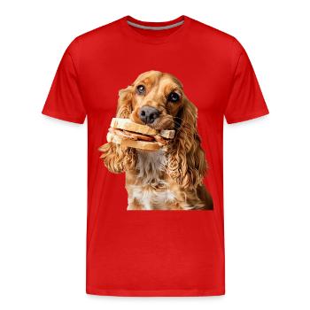 Cocker Spaniel - Men's Premium Organic T-Shirt - red - Front - Damien (186cm)