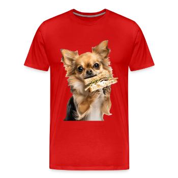 Chihuahua - Männer Premium Bio T-Shirt - Rot - Vorne - Damien (186cm)