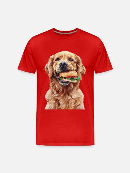 Golden Retriever - Men's Premium Organic T-Shirt - red