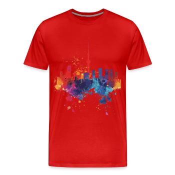 Tokio: - Männer Premium Bio T-Shirt - Rot - Vorne - Damien (186cm)