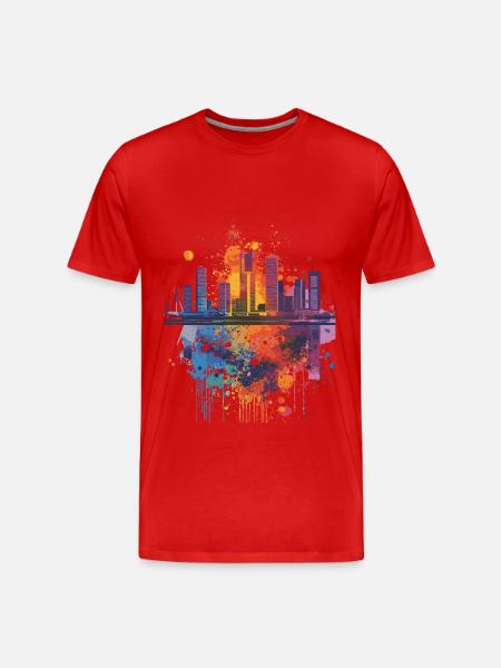 Rotterdam - Men's Premium Organic T-Shirt - red