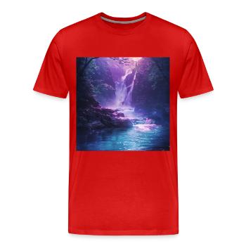 Japan - Männer Premium Bio T-Shirt - Rot - Vorne - Damien (186cm)