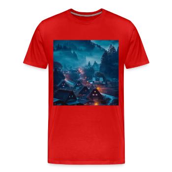 Japan - Männer Premium Bio T-Shirt - Rot - Vorne - Damien (186cm)