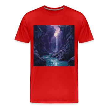 Japan - Männer Premium Bio T-Shirt - Rot - Vorne - Damien (186cm)