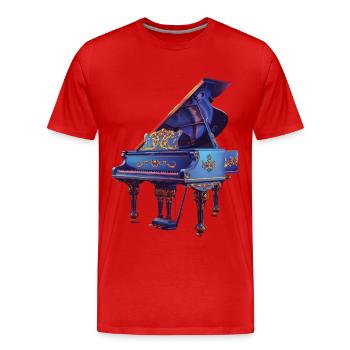 Klavier - Männer Premium Bio T-Shirt - Rot - Vorne - Damien (186cm)