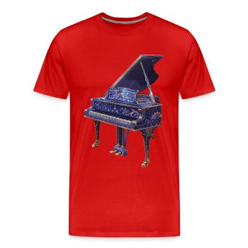 Klavier - Männer Premium Bio T-Shirt - Rot - Vorne - Damien (186cm)