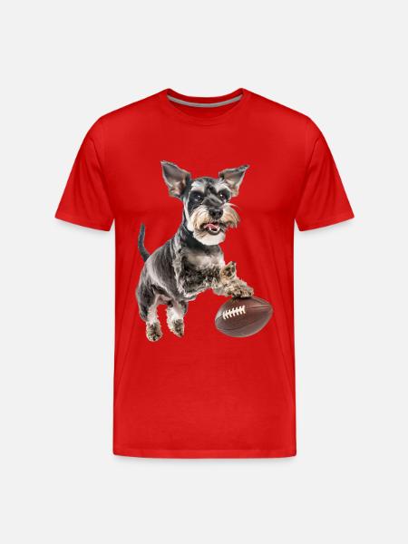 Zwergschnauzer - Männer Premium Bio T-Shirt - Rot